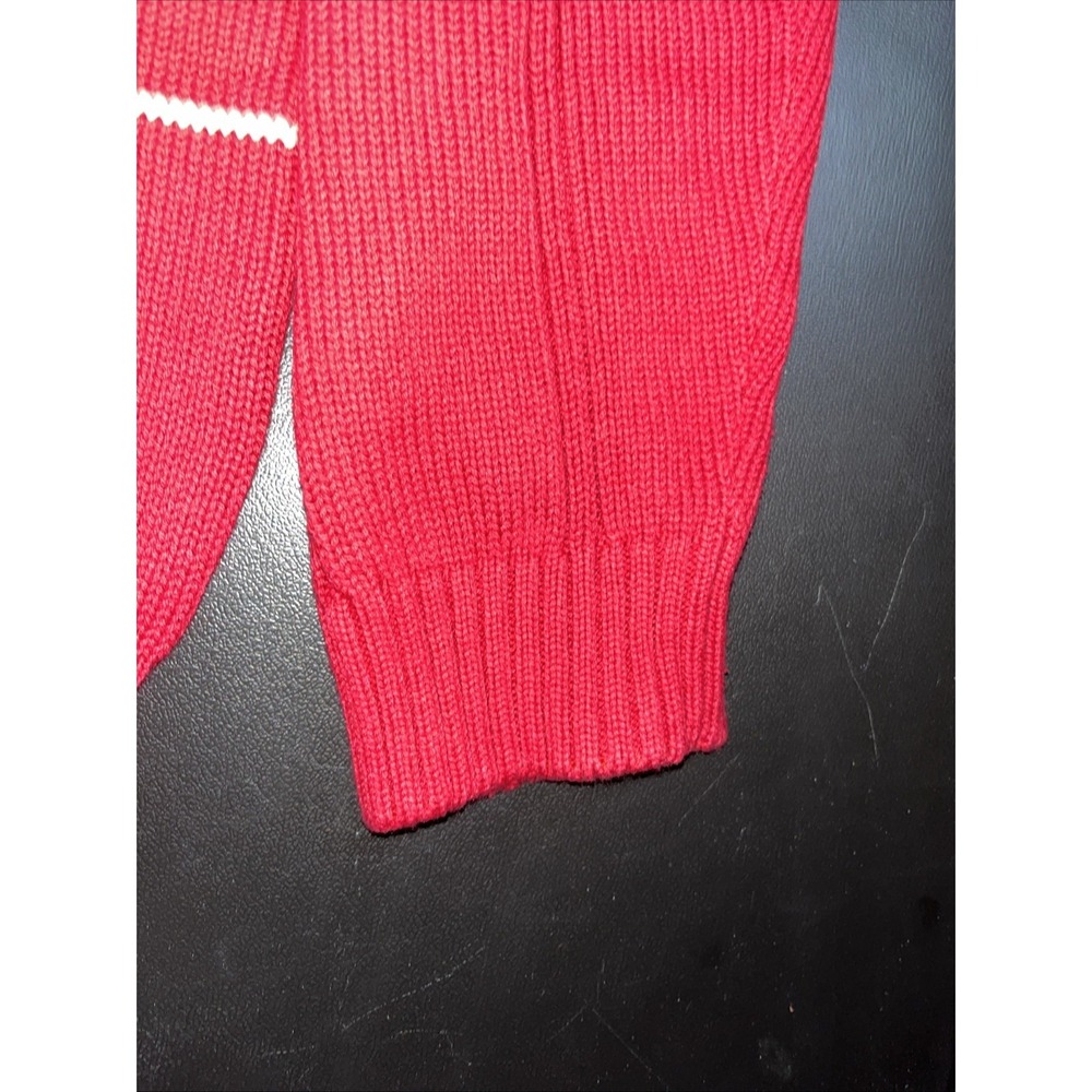 Bill Blass Red Striped Crew Neck Long Sleeve Knit Sweater Mens Large L - Picture 4 of 11